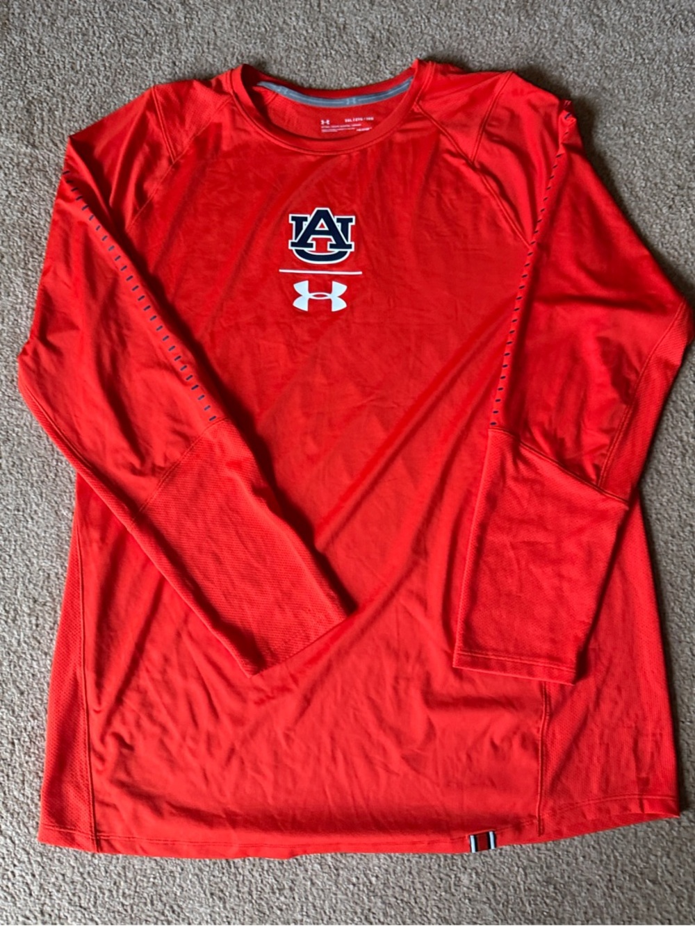 Under Armour Auburn Long Sleeve Performance Top - Bright Orange